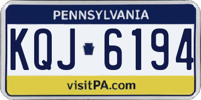 PA license plate KQJ6194