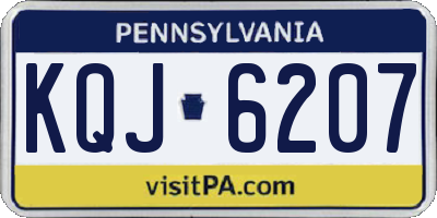 PA license plate KQJ6207