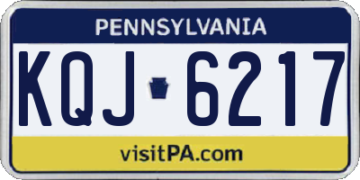 PA license plate KQJ6217