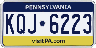 PA license plate KQJ6223