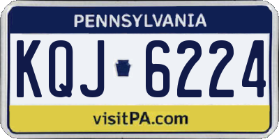 PA license plate KQJ6224