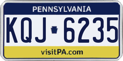 PA license plate KQJ6235