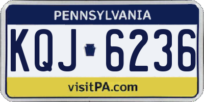 PA license plate KQJ6236