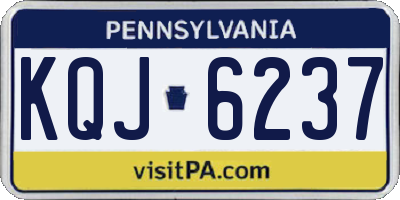 PA license plate KQJ6237