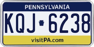 PA license plate KQJ6238