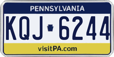 PA license plate KQJ6244