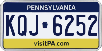 PA license plate KQJ6252