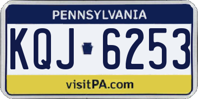 PA license plate KQJ6253