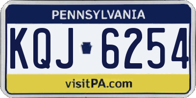 PA license plate KQJ6254
