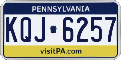 PA license plate KQJ6257