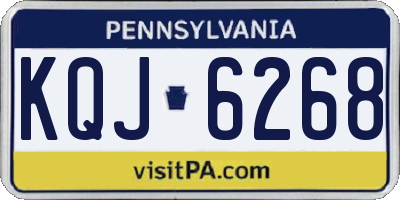 PA license plate KQJ6268
