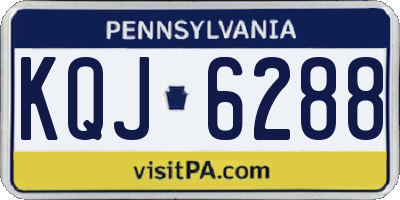PA license plate KQJ6288