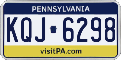 PA license plate KQJ6298
