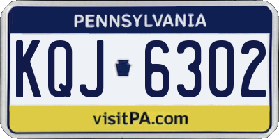 PA license plate KQJ6302