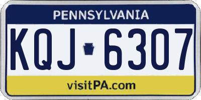 PA license plate KQJ6307