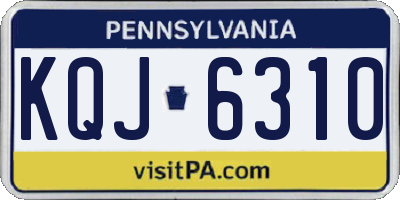 PA license plate KQJ6310
