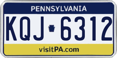 PA license plate KQJ6312