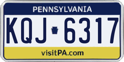 PA license plate KQJ6317