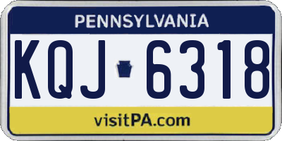PA license plate KQJ6318