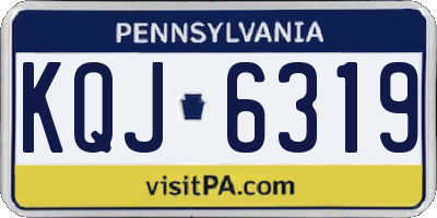 PA license plate KQJ6319