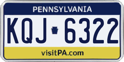 PA license plate KQJ6322