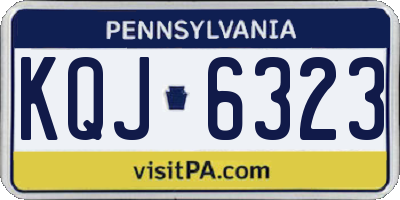 PA license plate KQJ6323