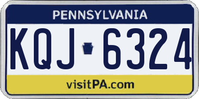 PA license plate KQJ6324