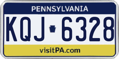PA license plate KQJ6328