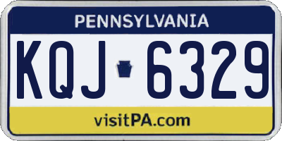 PA license plate KQJ6329