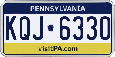 PA license plate KQJ6330