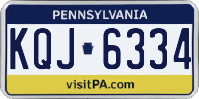 PA license plate KQJ6334