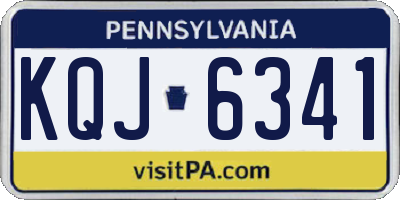 PA license plate KQJ6341