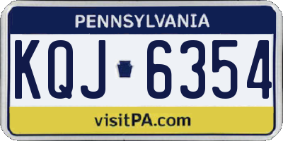 PA license plate KQJ6354