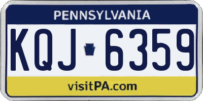 PA license plate KQJ6359