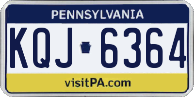 PA license plate KQJ6364