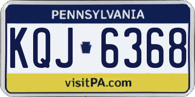 PA license plate KQJ6368