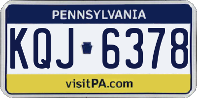 PA license plate KQJ6378