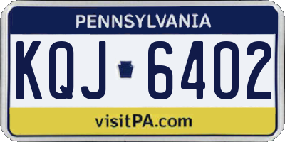 PA license plate KQJ6402