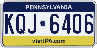 PA license plate KQJ6406