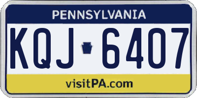 PA license plate KQJ6407