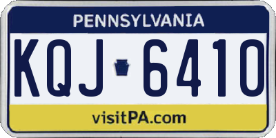 PA license plate KQJ6410
