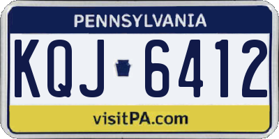 PA license plate KQJ6412