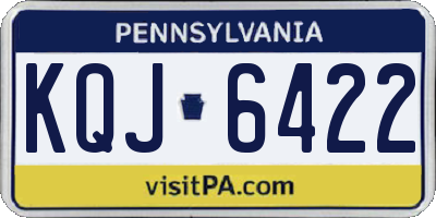 PA license plate KQJ6422