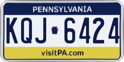 PA license plate KQJ6424
