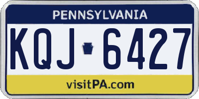 PA license plate KQJ6427