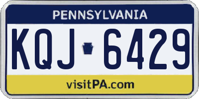 PA license plate KQJ6429