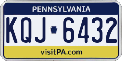 PA license plate KQJ6432