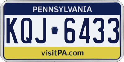 PA license plate KQJ6433