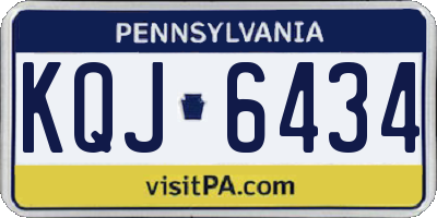 PA license plate KQJ6434