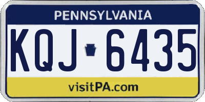 PA license plate KQJ6435